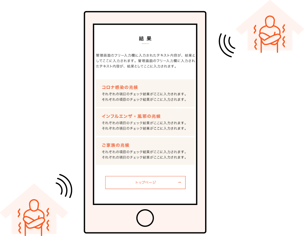 コロナ感染の兆候の疑いのある社員を、出社する前に把握したい